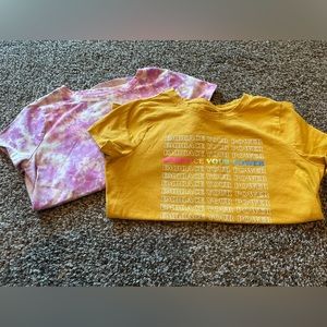 Set of 2 Girls Cat & Jack Tees size Large 10/12